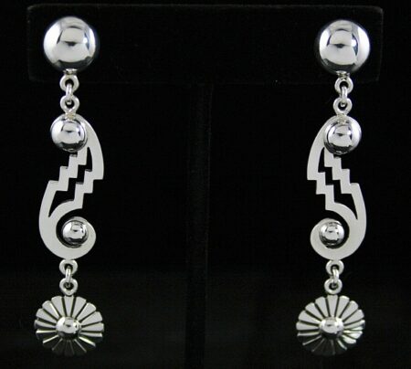 Alton Bedonie Sterling Silver Dangle Earrings