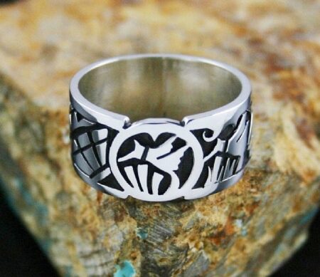 Chalmers Day Hummingbird Design Overlay Ring