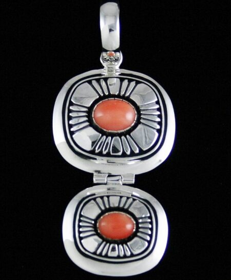 Alfred Joe Rare Angel Skin Coral Shadowbox Pendant