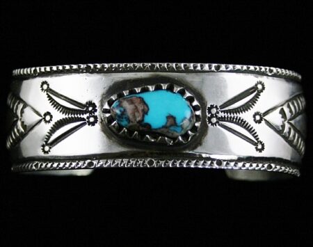 Arland Ben Rare High Grade Bisbee Turquoise Ingot Revival Bracelet