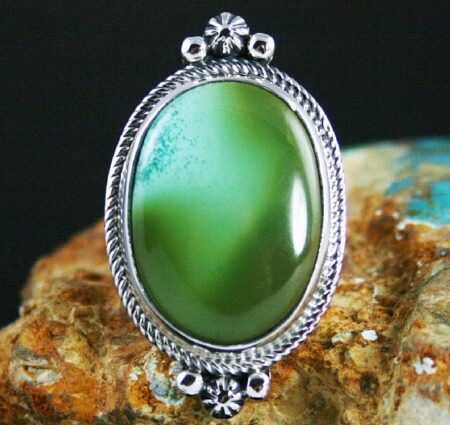 Alfred Joe Rare Gem Grade Royston Turquoise Ring