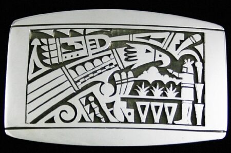 Chalmers Day Eagle Design Overlay Belt Buckle