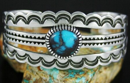 Jennifer Curtis Rare Gem Grade Bisbee Turquoise Bracelet