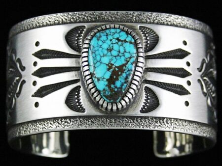 Jennifer Curtis Rare Gem Grade Blue Star Spiderweb Turquoise Bracelet