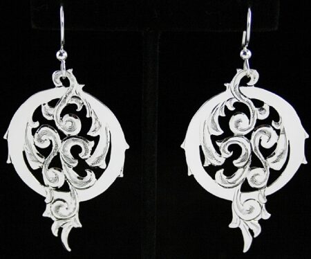 Carlton Jamon Engraved Sterling Silver Dangle Earrings
