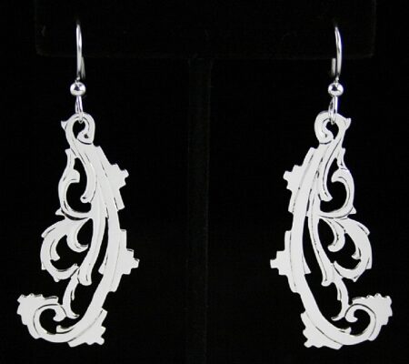 Carlton Jamon Silver Lace Dangle Earrings