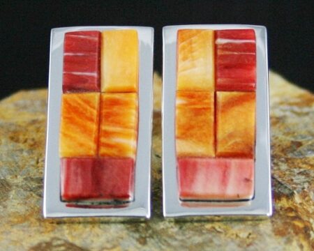 Tommy Jackson Spiny Oyster Inlay Earrings