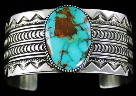 Ned Nez Rare Gem Grade Aztec Turquoise Bracelet