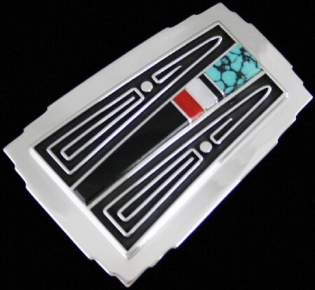 Albert Nells Channel Inlay Belt Buckle