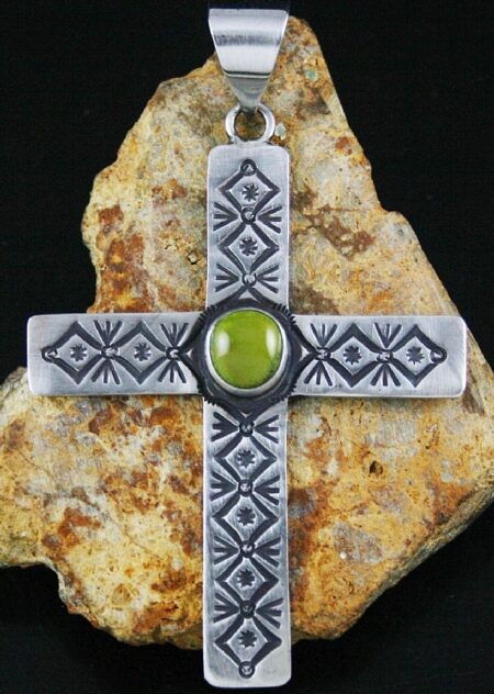 Herman Smith Rare High Grade Orville Jack Turquoise Ingot Cross