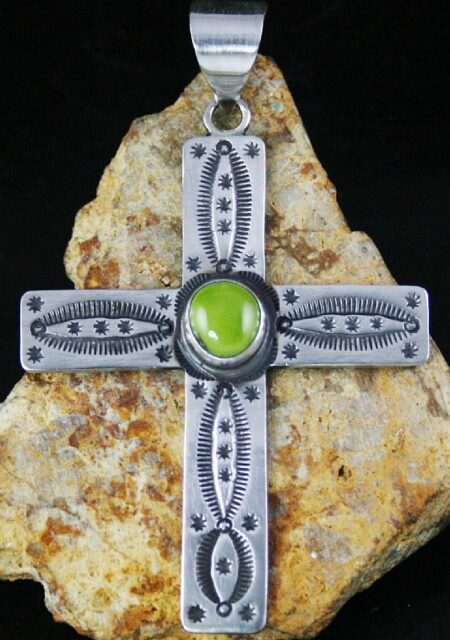 Herman Smith Rare High Grade Orville Jack Turquoise Cross