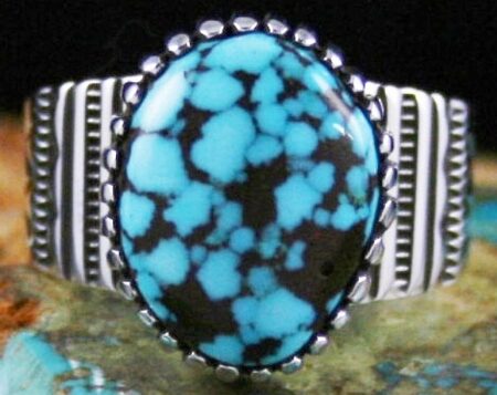 Ned Nez Rare Gem Grade Godber Burnham Spiderweb Turquoise Ring