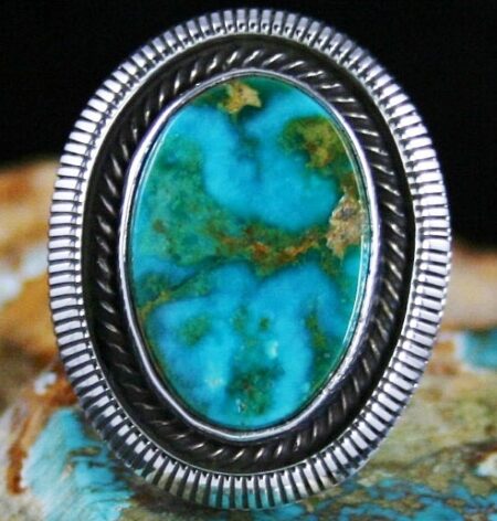 Ned Nez Rare Gem Grade Blue Gem Turquoise Ring