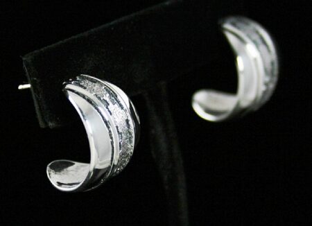 Alfred Joe Navajo Rug Pattern Design Half Hoop Earrings