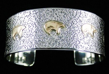 Alfred Joe Solid 14K Gold Over Sterling Silver Bear Design Bracelet