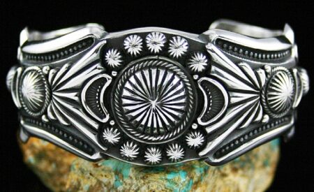 Harry H. Begay Hammered Ingot Sterling Silver Bracelet