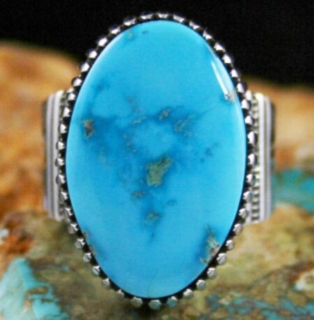 Ned Nez Rare Gem Grade Castle Dome Turquoise Ring