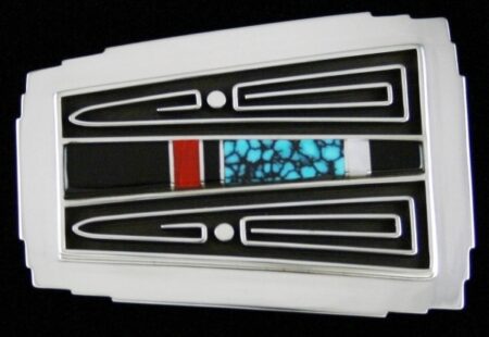 Albert Nells Channel Inlay Belt Buckle