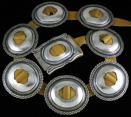 Sammie Kescoli Begay First Phase Design Ingot Sterling Silver Concho Belt