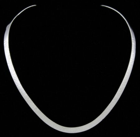 Alfred Joe Textured Sterling Silver Omega Necklace