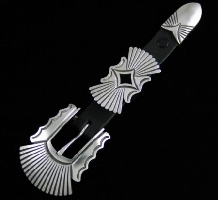 Sammie Kescoli Begay Ingot Sterling Silver Ranger Buckle Set