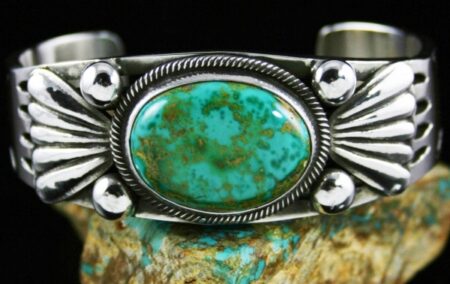 Rick Martinez Rare High Grade Easter Blue Turquoise Ingot Bracelet