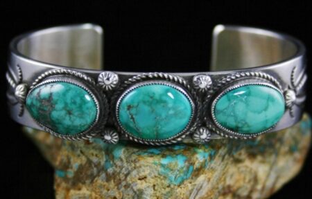 Calvin Martinez Carico Lake Turquoise Ingot Bracelet