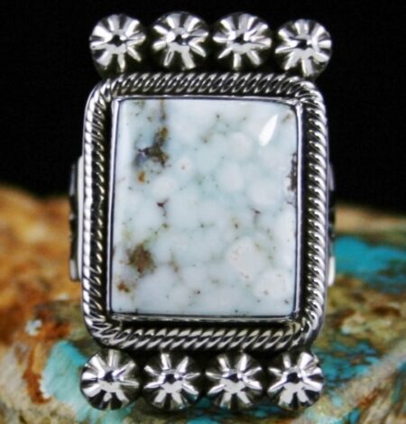Ned Nez Rare Gem Grade Dry Creek Turquoise Ring