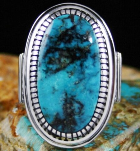 Jennifer Curtis Rare High Grade Apache Blue Turquoise Ring