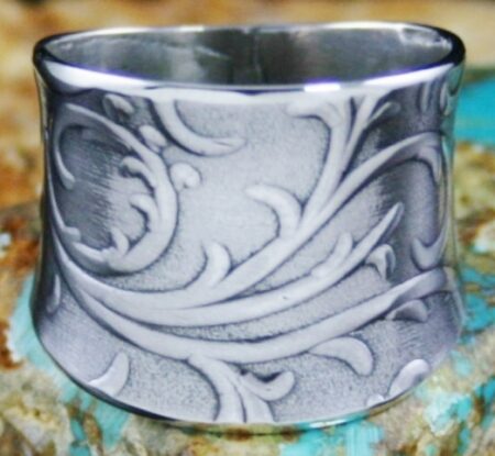 Alfred Joe Floral Design Saddle Ring