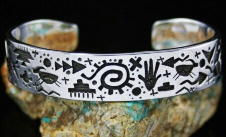 Kee Yazzie Petroglyph Design Overlay Bracelet