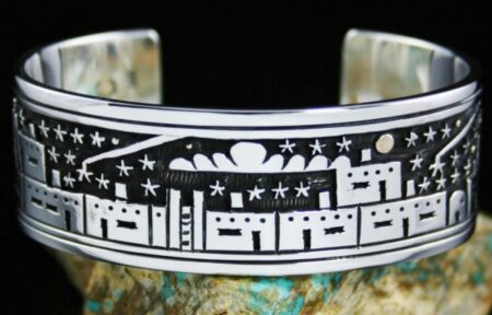 Joseph Coriz ''Starry Night Over The Pueblo'' Overlay Bracelet