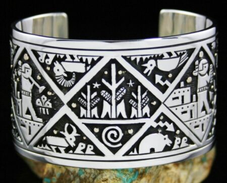 Joseph Coriz Wide Storyteller Design Overlay Bracelet