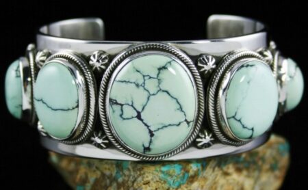 Ned Nez Rare Gem Grade Colorback Varascite Row Bracelet