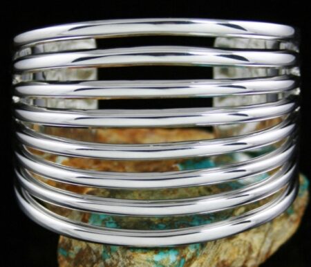 Jennifer Curtis Dragonfly Design Split Band Sterling Silver Bracelet