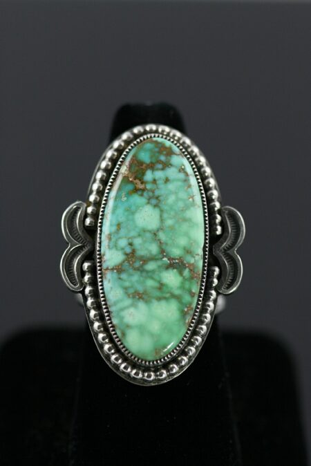 Sammie Kescoli Begay Amazing Rare High Grade Carico Lake Turquoise Ring