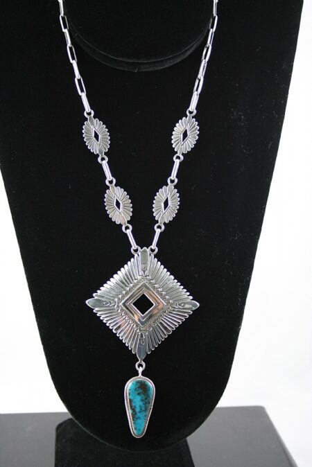 Ned Nez High Grade Pilot Mountain Turquoise Necklace