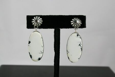 Derrick Gordon Large White Buffalo Earrings