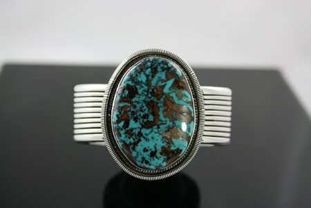 Ned Nez Easter Blue Turquoise Bracelet With Large Stone