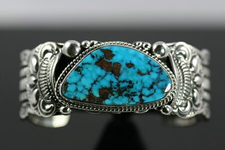 Darryl Becenti Rare Gem Grade Candelaria Turquoise Bracelet