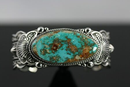 Darryl Becenti High Grade Easter Blue Turquoise Bracelet