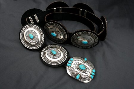 Terry Martinez Gem Grade Rare Royal Blue Turquoise Concho Belt