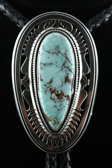 Leonard Nez Rare Dry Creek Turquoise Bolo Tie