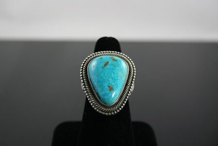 Terry Martinez Rare High Grade Blue Gem Turquoise Ingot Ring