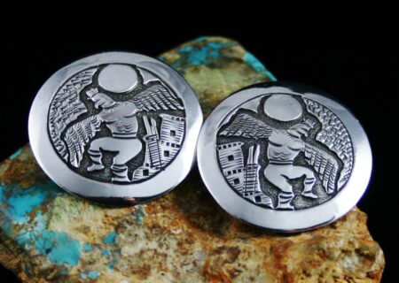 Robert Becenti Jr. Eagle Dancer Overlay Earrings