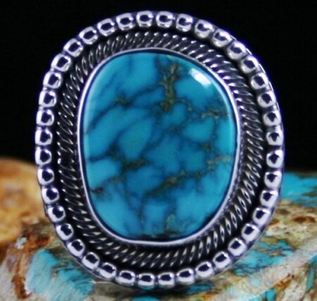 Ned Nez Candelaria Spiderweb Turquoise Ring