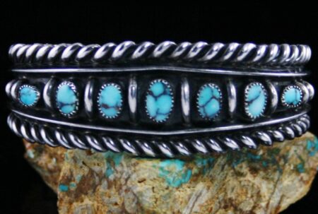 Vintage Persian Turquoise Row Bracelet