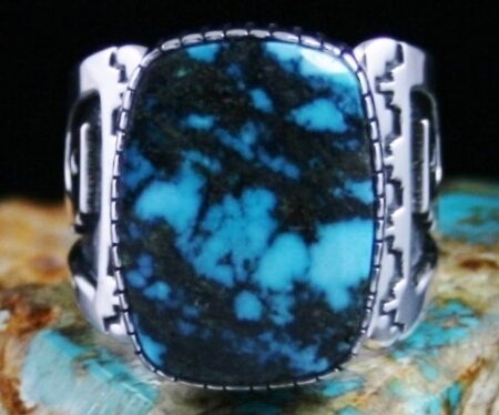 Dina Huntinghorse Apache Blue Turquoise Ring