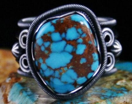 Jacob Morgan Candelaria Spiderweb Turquoise Ring