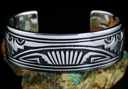 Steven J. Begay Silver Overlay Bracelet